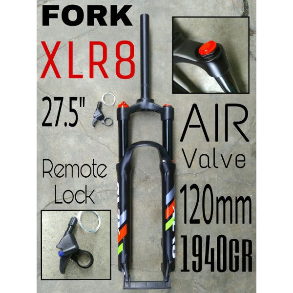 Fork XLR8 27.5 Remote Air // Angin remot kashima black stanchion
