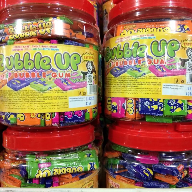 

Permen Karet Bubble Up Assorted Bubble Gum Toples