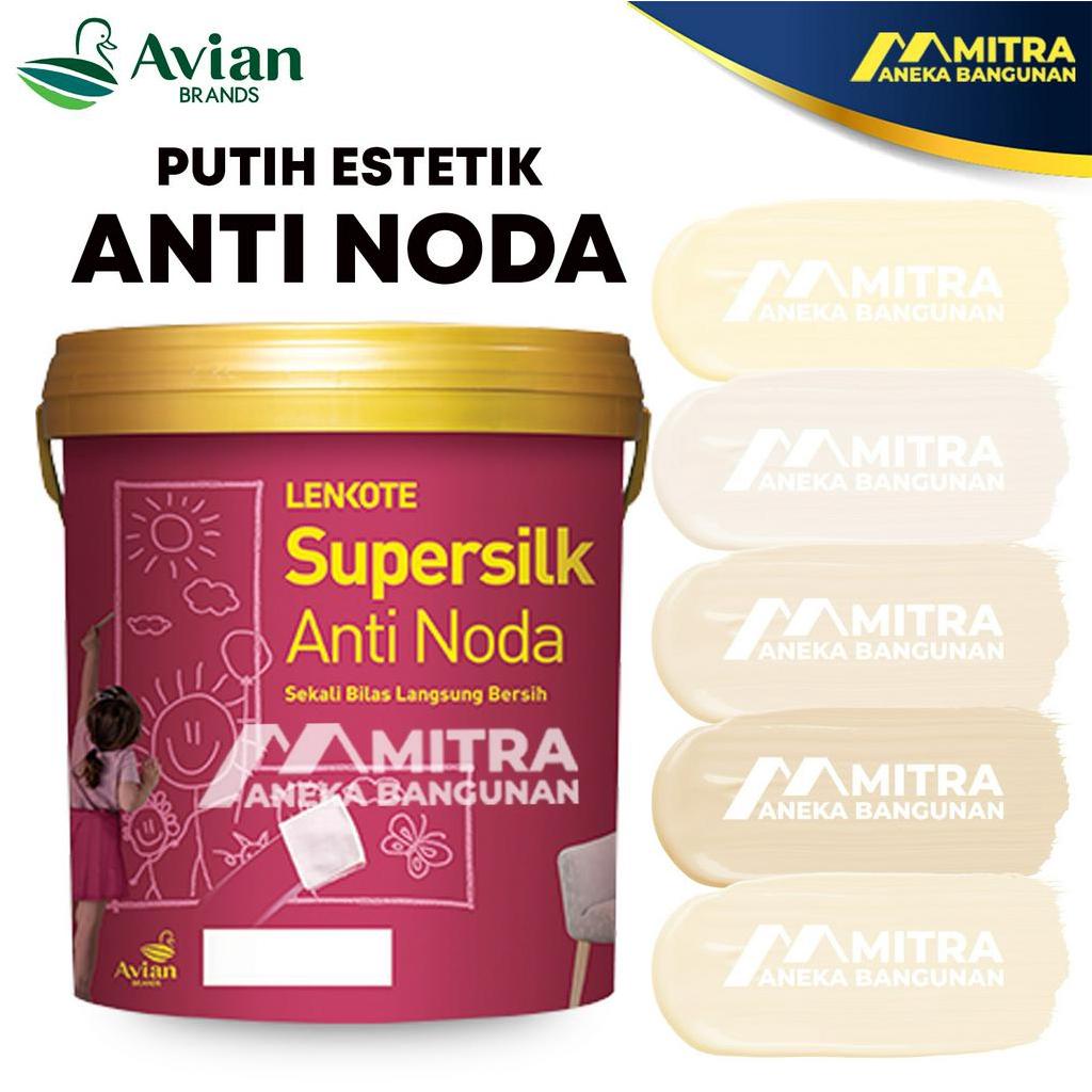 CAT TEMBOK LENKOTE SUPERSILK ANTI NODA 2,5 LITER / AVIAN INTERIOR / PUTIH BROKEN WHITE