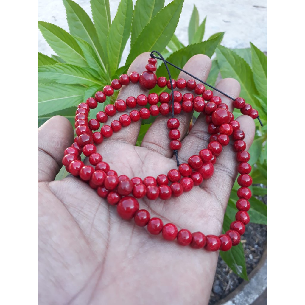TASBIH JAPAMALA 108 BATU MARJAN ORIGINAL  hk 097