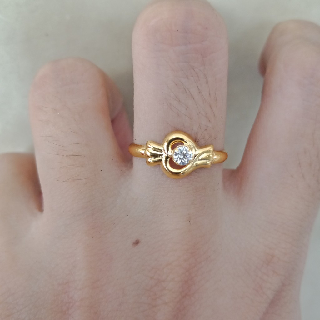 Cincin anak dan dewasa emas permata asli kadar 700 70% 16k 22 11 12 13 14 15 16 17 surabaya UBS