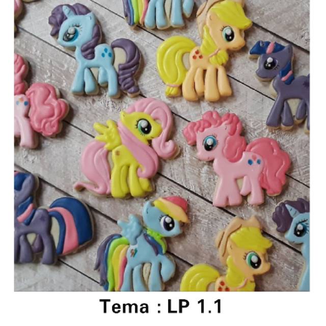 

IHANALICIOUS Butter Cookies Tema Little Pony 1 (kukis hias karakter) kue kering