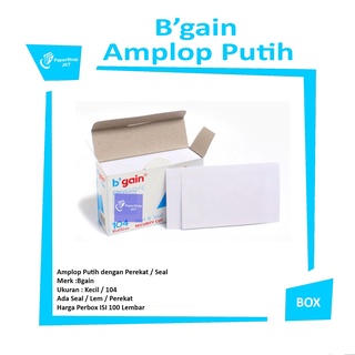 BGAIN - Amplop Putih B'gain Ukuran 104 95x152 Mm Peel & Seal - Pack