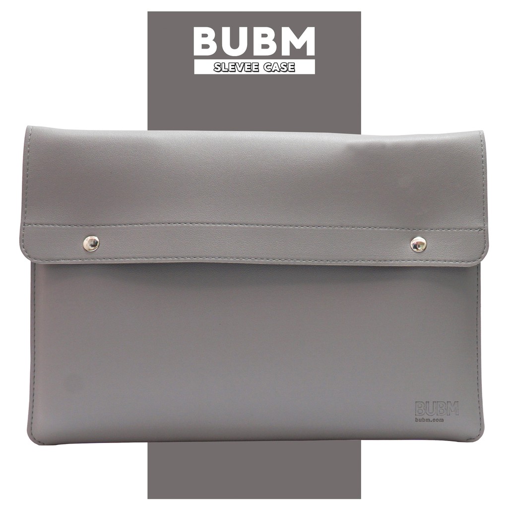 Tas Laptop 13 inch Sleeve Case Macbook Bubm Waterproof - Grey