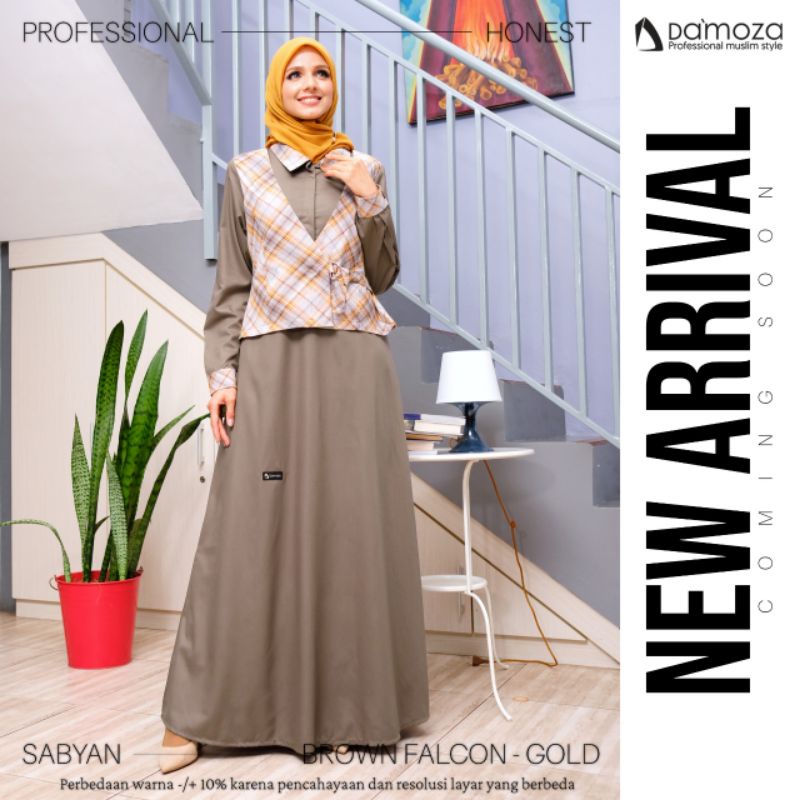 GAMIS DAMOZA SABYAN BROWN FALCON GOLD GAMIS SYABIAN DAMOZA