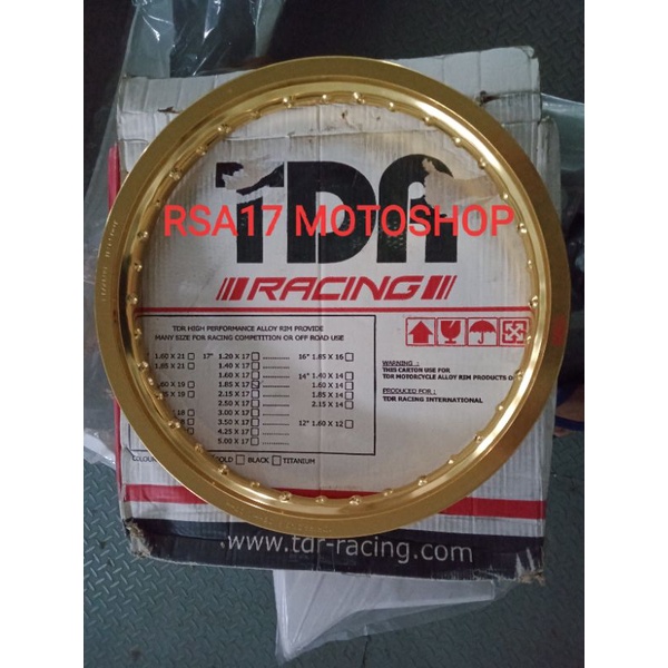 VELG PELEK TDR W SHAPE UKURAN 185 - 17 GOLD STOK LAMA