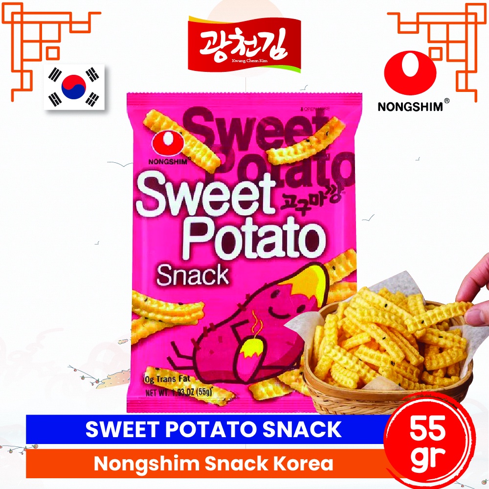 

KC. Nongshim Sweet Potato Chips 55gr gram / Cemilan Snack Korea