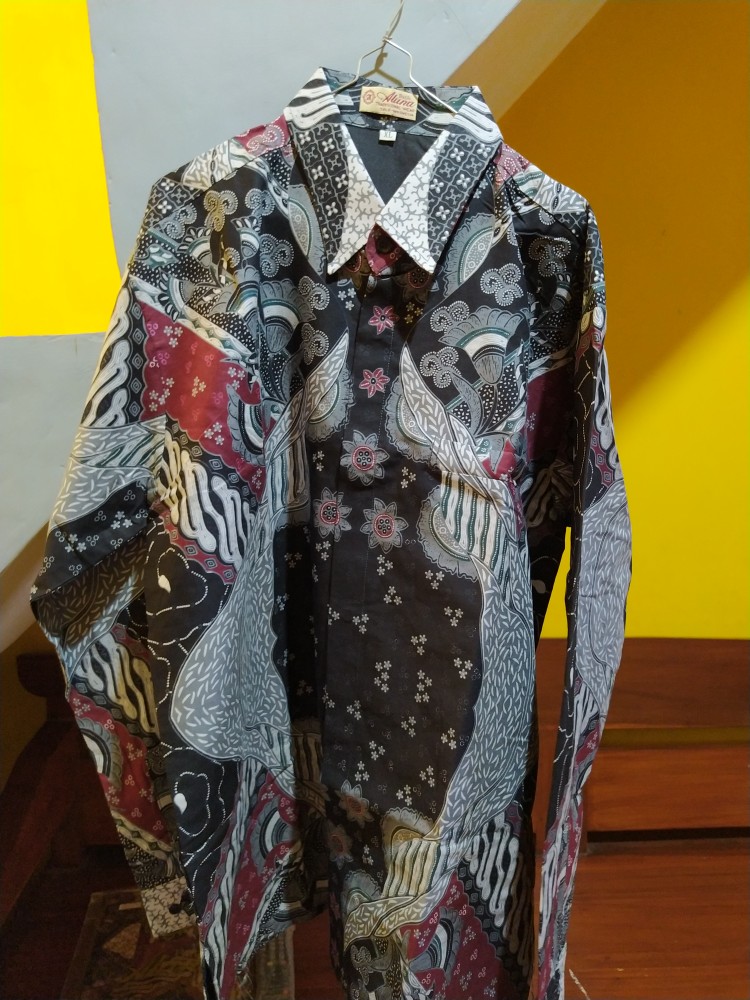 Batik Pria Lengan Panjang Pria Modern Premium Furing Original Aluna Batik Premium Pcw 104