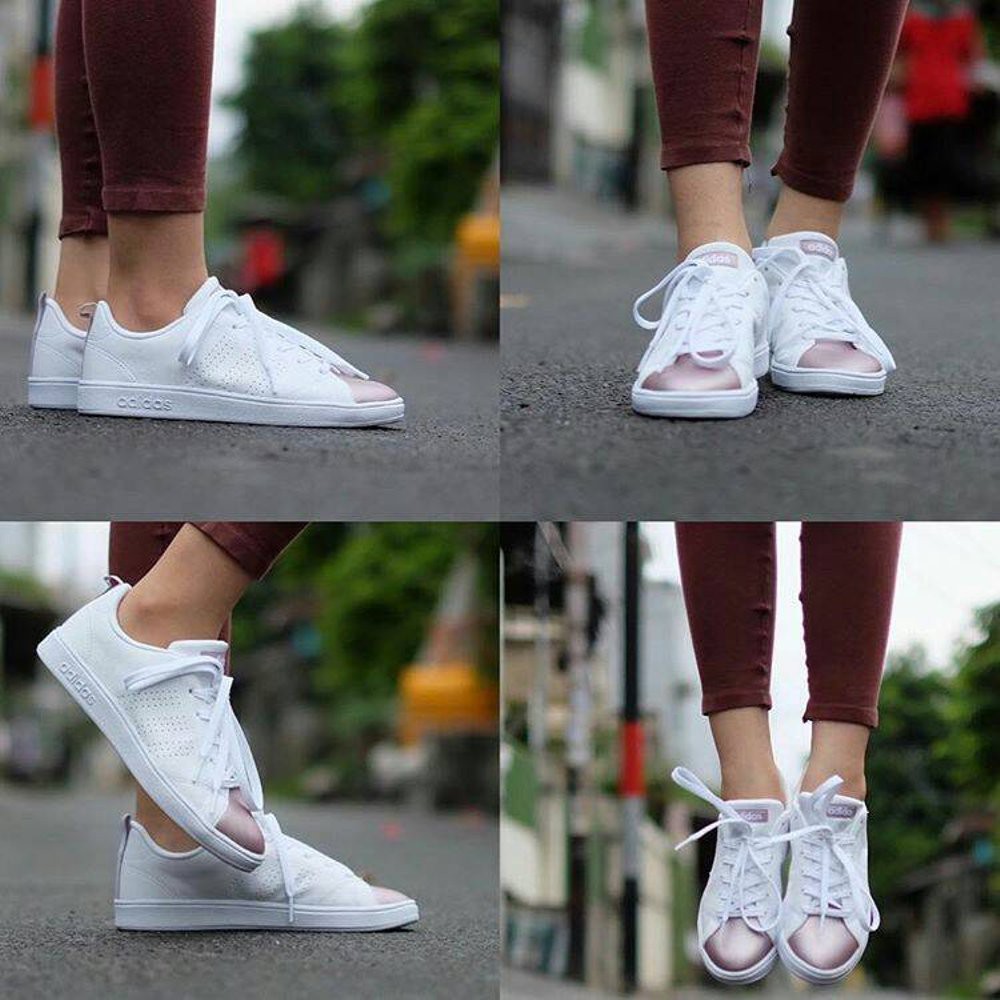 adidas neo advantage white rose gold