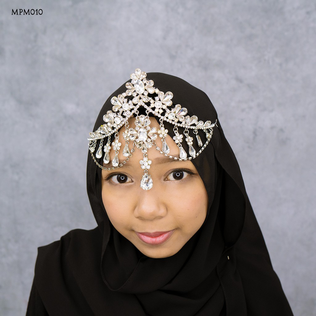 [PALING LARIS] HEADPIECE PERNIKAHAN INDIAN MODEL PREMIUM SANGGUL HIJAB MPM010