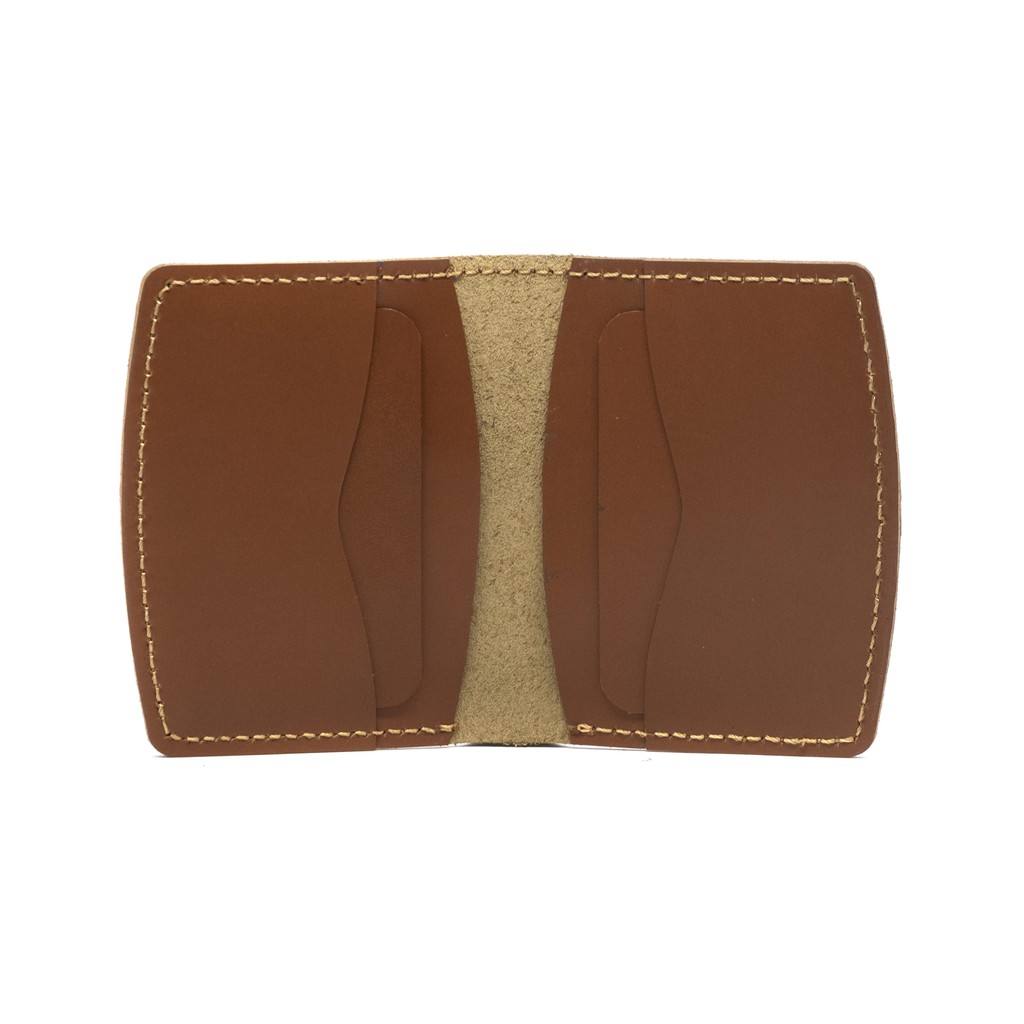 dompet pria kulit sapi asli bifold wallet saku luar tan - PHWL1025
