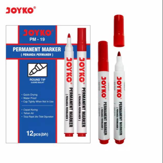 

Permanent Marker / Spidol Permanen Joyko PM-19