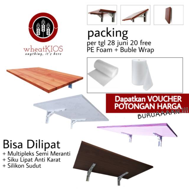 COD Meja Lipat Dinding Bracket Besi ORIGINAL Shopee COD Meja Lipat Dinding Bracket Besi ORIGINAL Shopee