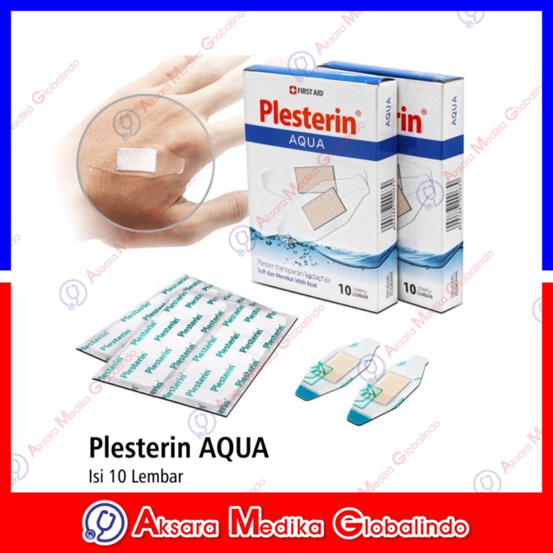 Plesterin Aqua Transparant Kedap Air Box isi 10pcs OneMed Plester Luka