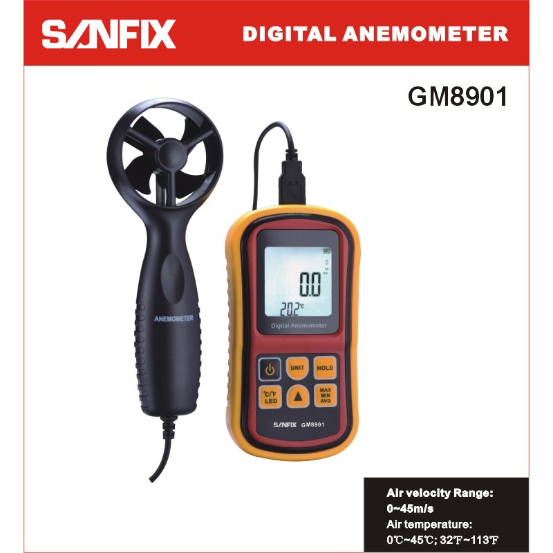 Digital Anemometer Sanfix GM8901