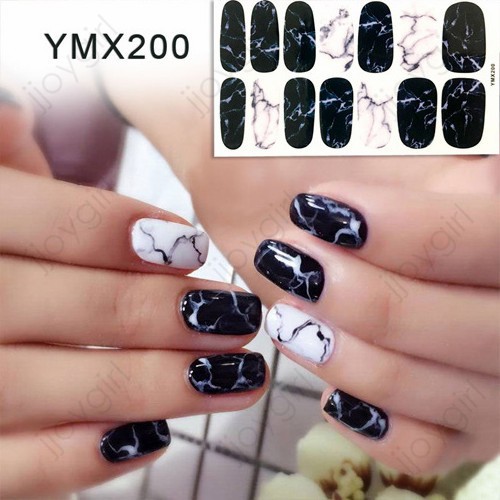 &lt;Jjoygirl&gt;YMX Nail sticker motif / sticker kuku / stiker kuku / nail stiker glitter / stripes design