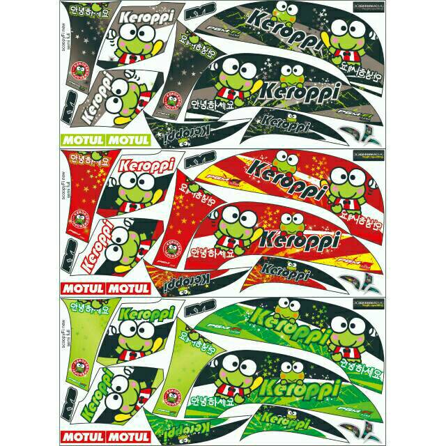 Stiker Striping Variasi Motor Honda New Scoopy Motor Keroppi