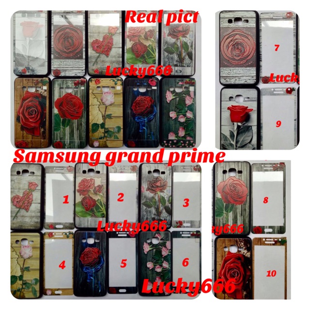 Soft case plus tempered glass ck samsung galaxy grand prime g530h