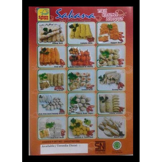 

Sakana Frozen Food ( List Order 2 ) Bermutu