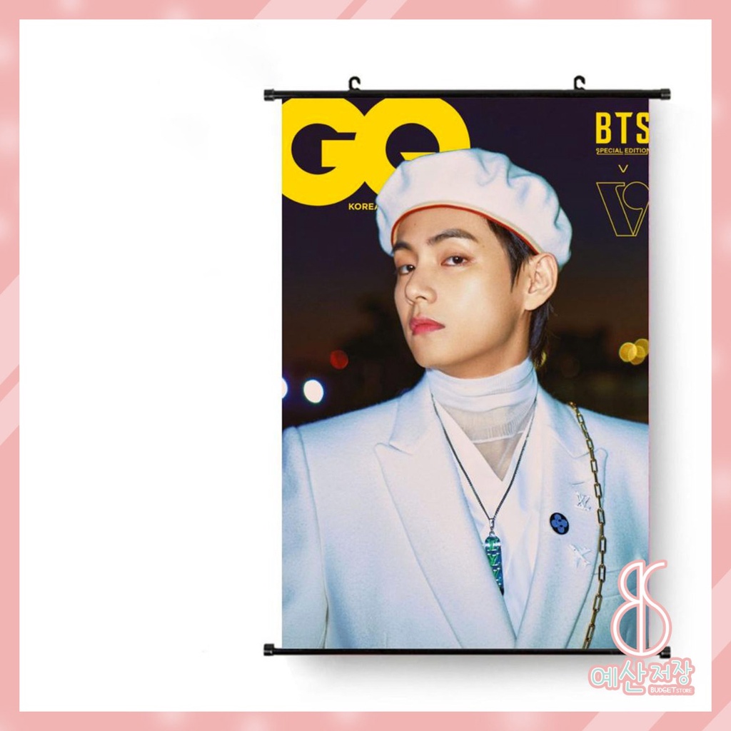 [BS] BISA COD Poster Banner BTS GQ Aksesoris Dinding JUNGKOOK V JIMIN KPOP Photo - KP992