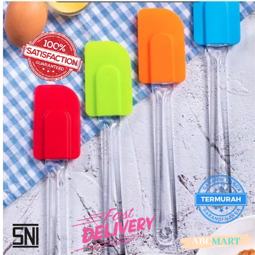 [BISA COD] Spatula Silikon Ukuran Kecil Food Grade Spatula Karet Scraper Tahan Panas Anti Lengket Murah