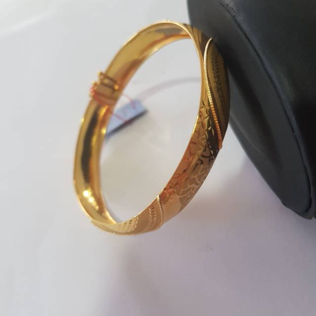 Gelang Bangle Ulir Emas asli