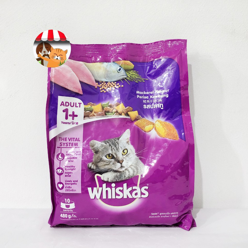 Whiskas Mackerel Adult 480gr - Whiskas Freshpack Makanan Kucing