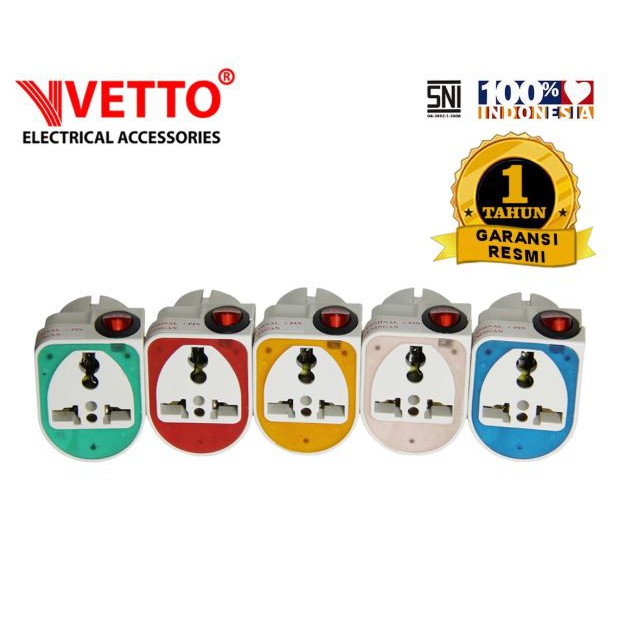 VETTO V801 Over Steker Switch SNI Steker Serbaguna