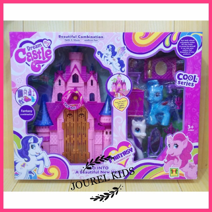 JK -  Mainan cewek anak perempuan dream castle my little pony istana frozen