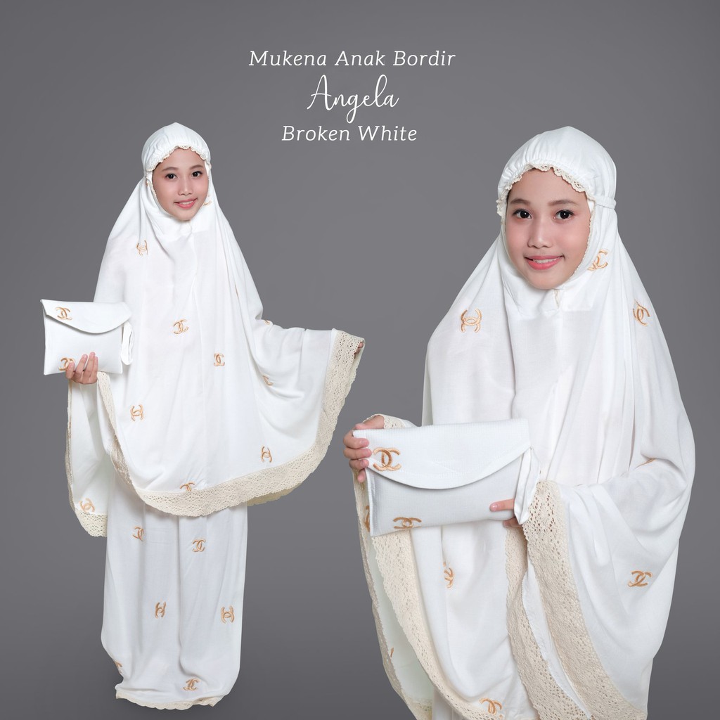 Mukena Tanggung Super Adem Bordir Angela