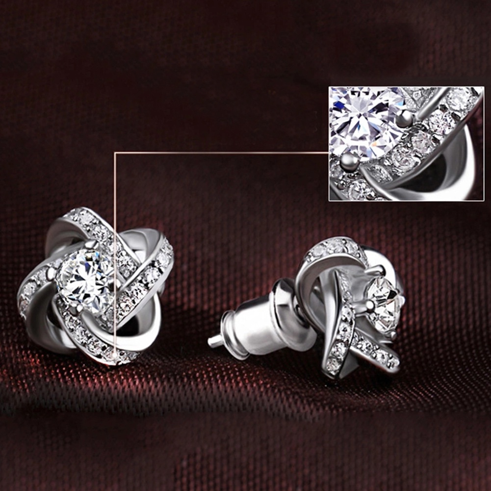 Hu Hu Hu Hu Hu Alat Bantu Pasang Kacamata♡ Anting Tusuk Lapis Silver Dengan Batu Zircon Kubikberlian Imitasi Untuk Wanita