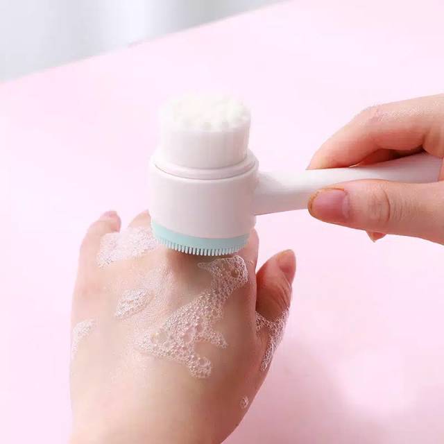 Alat pembersih cuci muka 3D Fiber silica gel soft brush