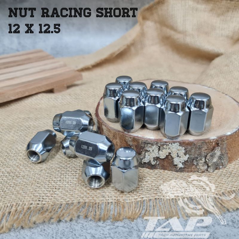 NUT RACING SHORT - MUR BAUT RODA PENDEK 12 x 1.25 CARRY FUTURA ERTIGA APV