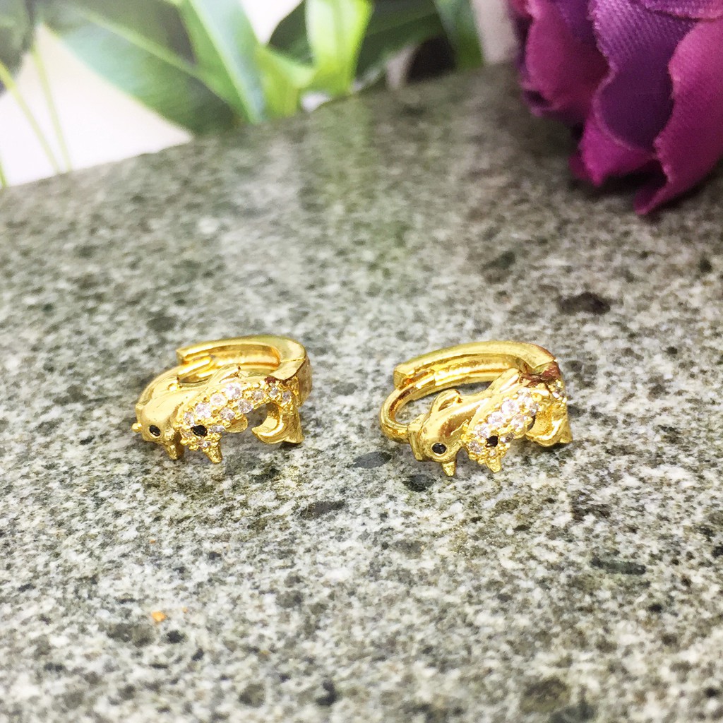 Anting Xuping Lumba Lumba Lapis Emas - SE0035