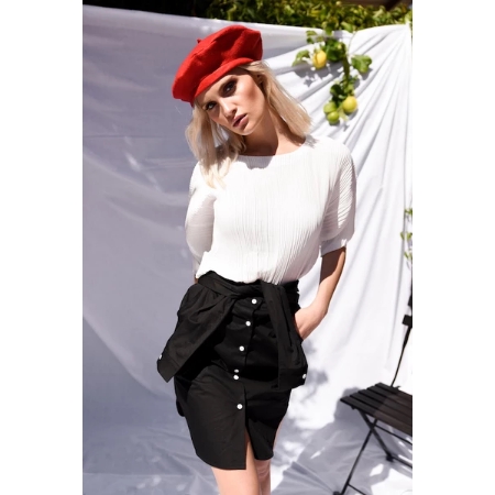 HELLO PARRY PAULA BUTTON TIE SKIRT