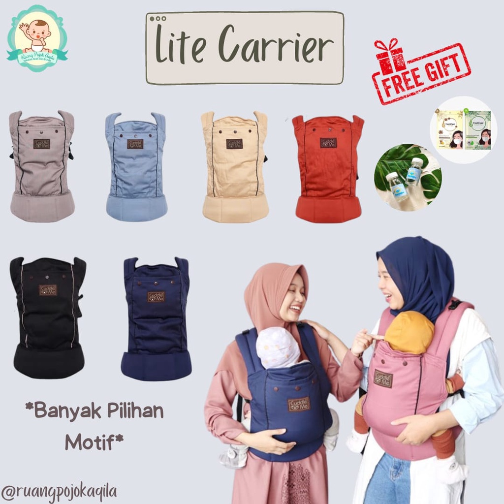 (FREE GIFT) RPA Lite Carrier  Solid Litecarrier CuddleMe Cuddle Me | Gendongan Bayi