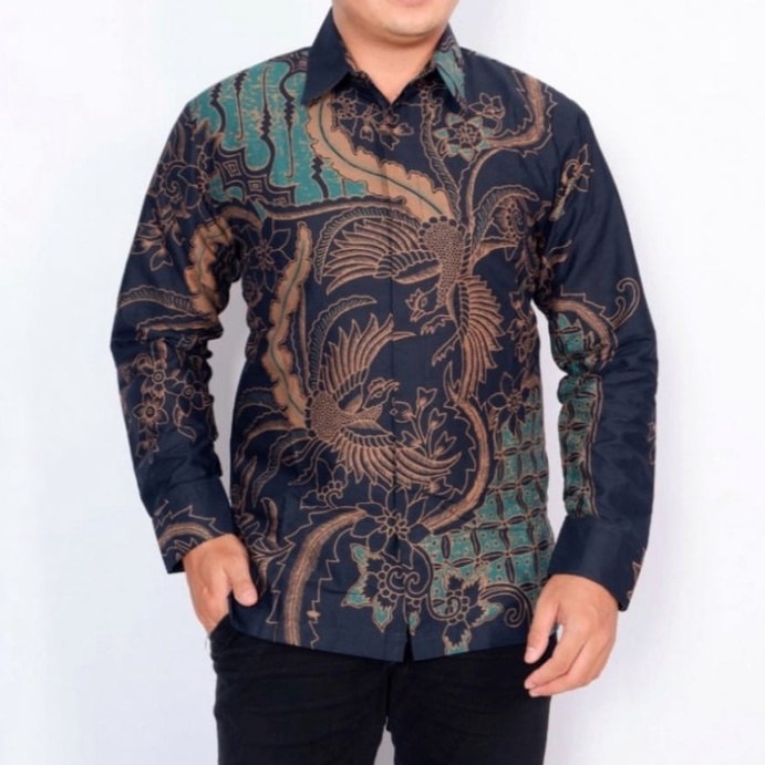 BATIK PRIA NAVY DONGKER TERBARU 2022 S M L XL XXL BAJU kemeja batik pria lengan PANJANG PENDEK PREMIUM SENO