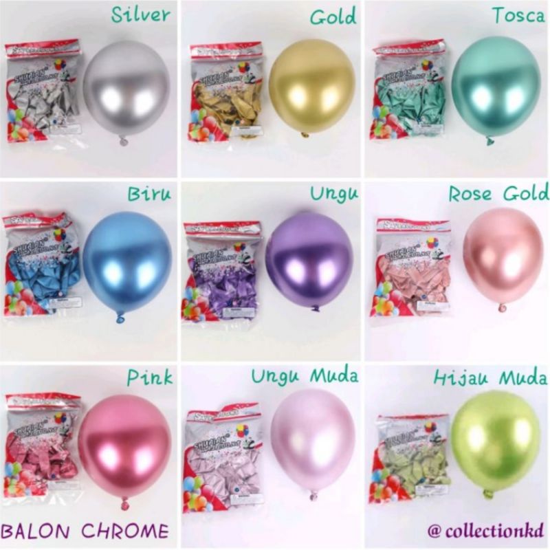 Balon chrome 12inch | Balon Chrome