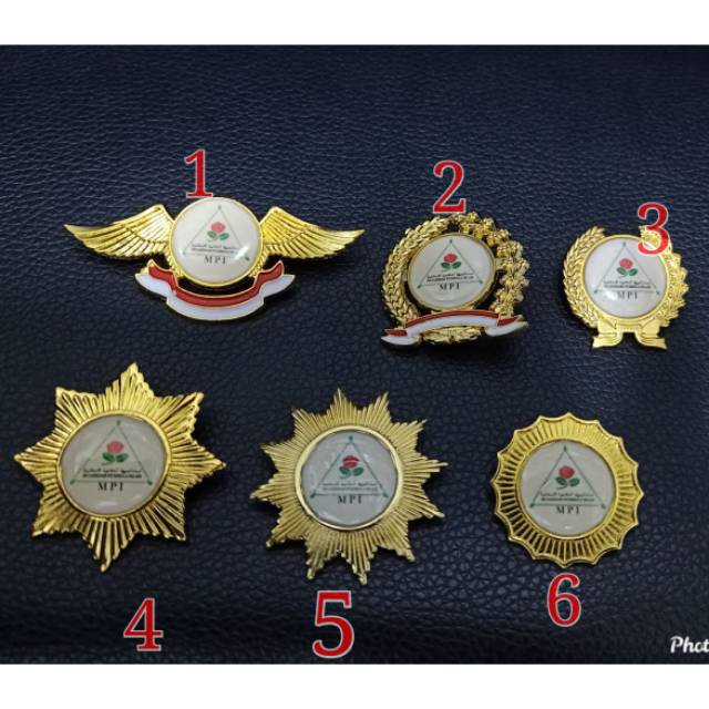 Pin MPI islam Pin Padi Kapas Wing Bintang Matahari Logo MPI Satuan Peniti kuningan Bagus