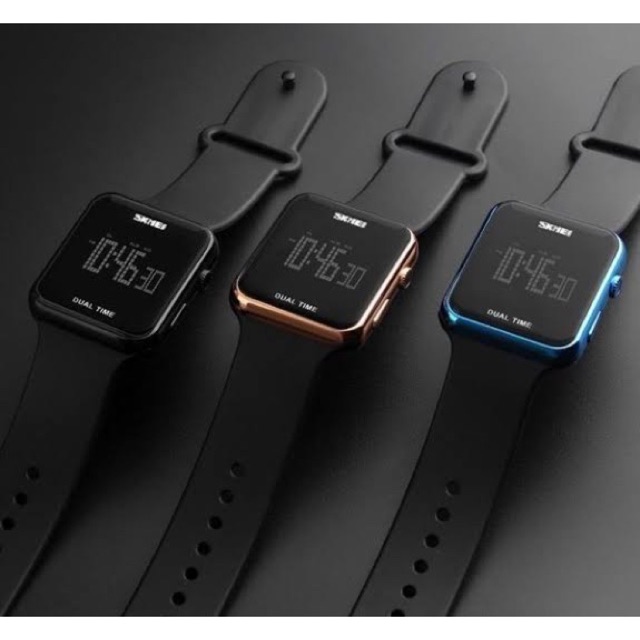 JAM TANGAN PRIA SKMEI ORIGINAL DG 1271 DIGITAL TIPIS HITAM FULL BLACK