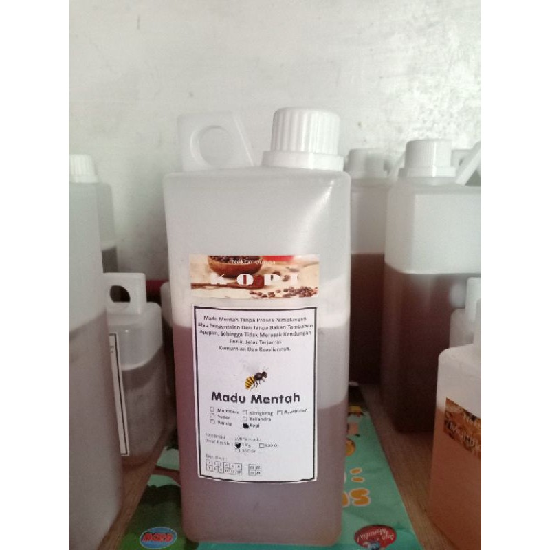 Madu Mentah Nektar Kopi 100% - Madu Murni Asli Ternak 1kg - Madu Mentah Original