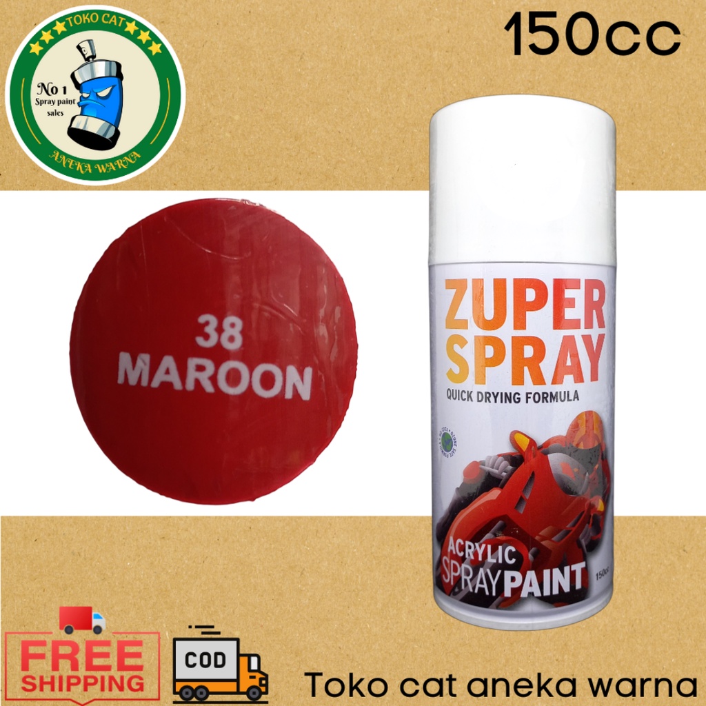 cat semprot 150cc maroon merah marun zuper spray produk dari rj london spray paint pilok pilox