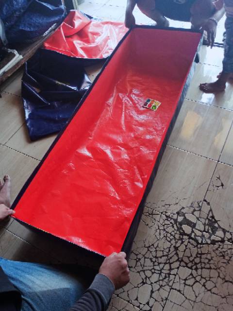 Terpal kolam ikan TYPE A5 UKURAN 200×100×50 kualitas  sedang