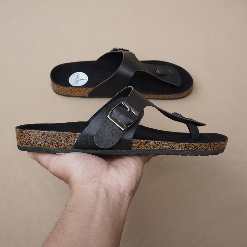 Sandal Casual Pria Walkers Gepser Jepit1 Hitam Sendal Slide Puyuh Kasual Santai Harian Murah