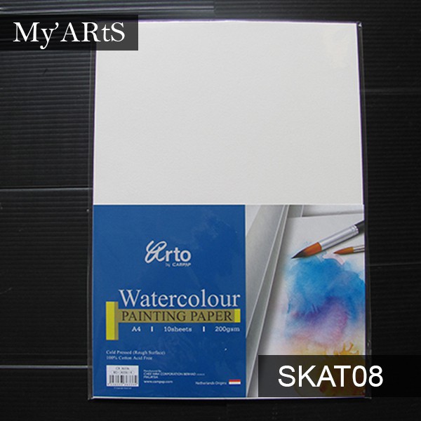 Arto Watercolor Painting Paper A4 10 Lembar Kertas Cat Air Alat Lukis Myarts Shopee Indonesia