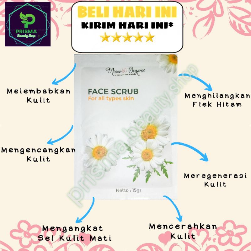 Masker Organik | Organic Mask Face Scrub 15 Gram By Mianmo Organic