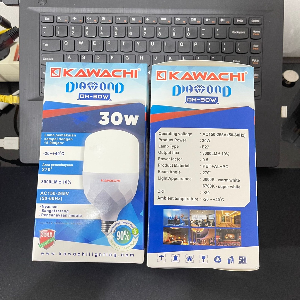 PROMO KAWACHI LED Capsule Nova 30 watt COOL DAY LIGHT - Putih - Lampu Kapsul SUPER TERANG