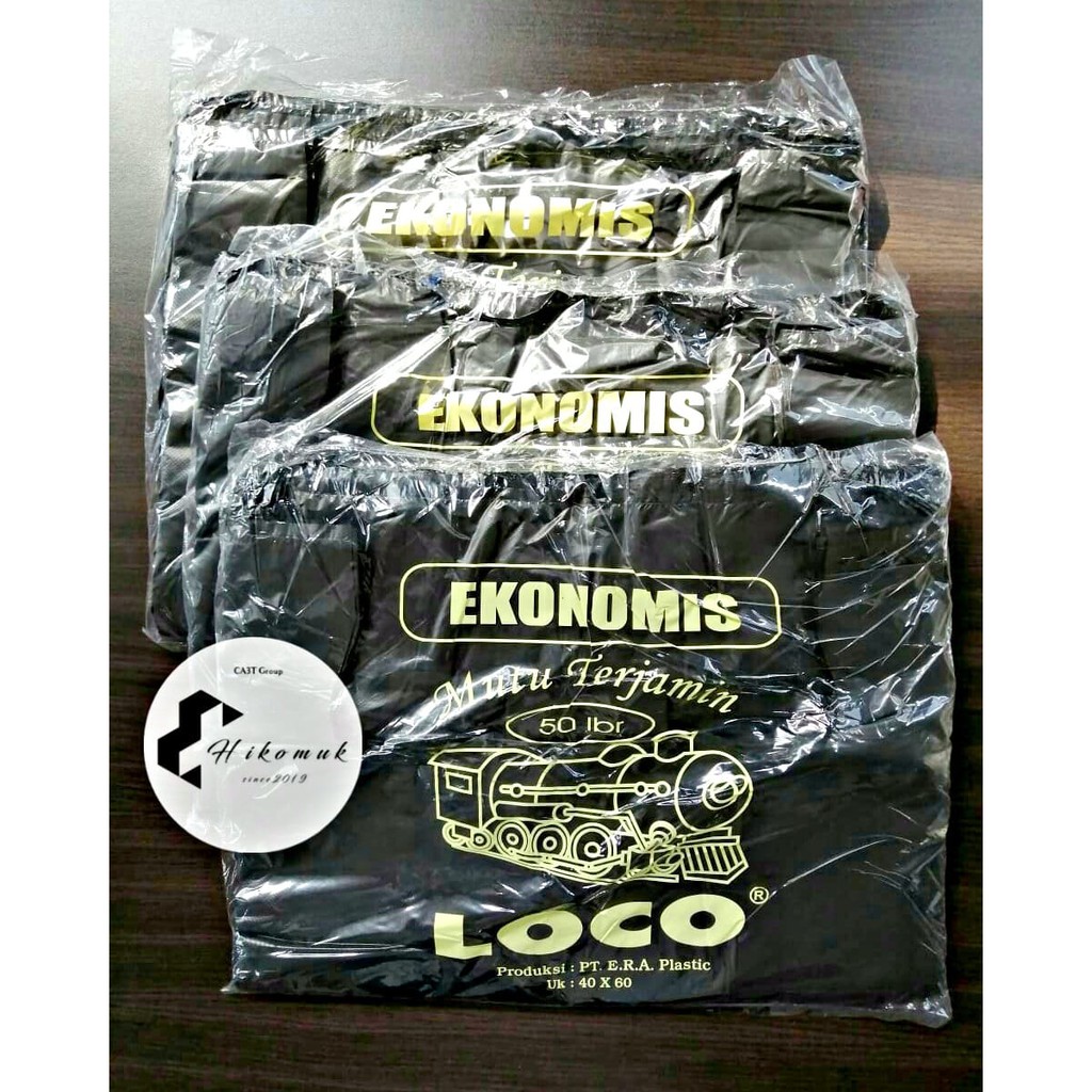 Loco Ekonomis 40 x 60 Hitam Kantong Plastik Kresek Murah Meriah