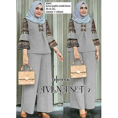 Setelan kulot murah polos baju murah