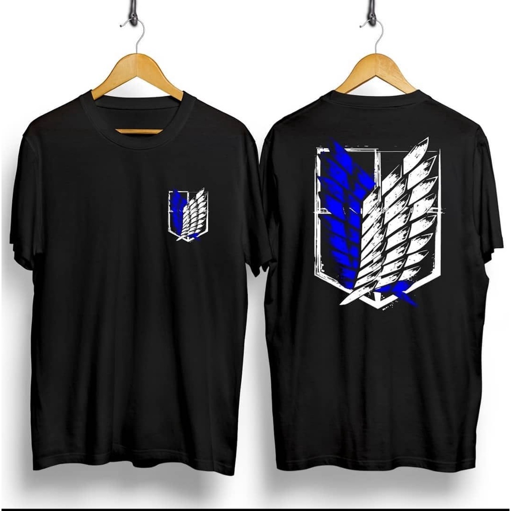 BAJU TSHIRT KAOS SNK SHINGEKI NO KYOJIN ATTACK ON TITAN / KAOS AOT / KAOS ATASAN PRIA / T-SHIRT PRIA